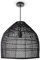 Paco Home Pendelleuchte Wohnzimmer Boho Korbleuchten Pendellampe Rattan Hängeleuchte Esszimmer Lampe Papier E27, Lampenart:Pendelleuchte - Typ 1, Farbe:Schwarz (Ø44 cm)