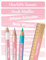melu kids® Namensaufkleber Kinder für Schule & Kita (75 Stück, einfarbig) - Personalisierte Aufkleber mit Namen für Stifte und Schulsachen - Wasserfest in Spülmaschine - Rosa