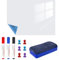 Relota Tableau Blanc Magnetique 50 X 100 cm, Film Magnétique Autocollant avec 4 Stylos Marqueurs Et Effaceur, Effaçable à Sec Tableau Aimanté Frigo pour Mémo, Plannings de Repas, Notes, Cuisine Liste