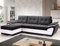 MODERNO Enzo Ecksofa mit Schlaffunktion Sofa Couch L-Form Schlafsofa mit Bettkasten Schlafcouch Wohnlandschaft Moderne Wohnzimmermöbel Eckcouch Steppsofa Schwarz Weiß