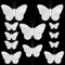 BETESSIN 12Pcs Schmetterlinge Deko mit Draht 3D Weiß Schmetterling Dekoration Tisch Torte DIY Geschenkverpackung Ostern Hochzeit Party Zimmer Dekoration Fenster Garten Wanddeko in 4 Größen