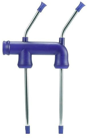 FUYTERY Double Beer Snorkel Bottle Dispenser Drinking Beer Bongs for House Parties (Blue)