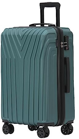 BEIBYE Kofferset Rollkoffer Koffer Hartschale,TSA Schloß, Zwillingsrollen, Erweiterung (Dunkelgrün, 76 cm)