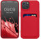 kwmobile Handyhülle kompatibel mit Apple iPhone 14 Hülle - Handy Cover mit Fach für Karten - in Rot