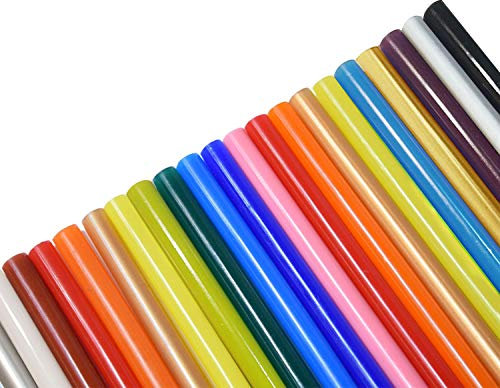 Gxadwzy 80 Stück Heißklebestifte 7x100mm Bunt für 7mm Heißklebepistole - 16 Farben