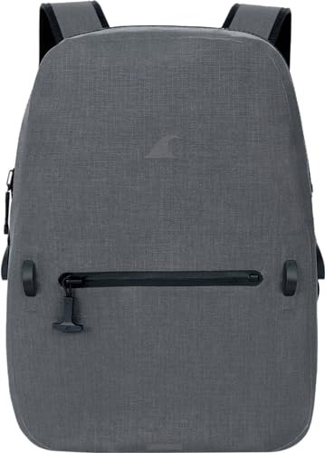 Breakwater Supply Wasserdichter Tauchrucksack IP68 mit luftdichten Reißverschlüssen, Laptop-Reisen im Freien, Nebelscheinwerfer, 25 l, 20 l, 15 l, Fogland Lite Cordura, 15 l, Grau (Goshen Gray), 15L