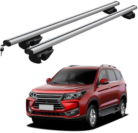 NETHIX 2 Stück Dachträger Querträger für Kia EV6 / Ev6 GT 2022 2023 2024 2025 Dachgepäckträger Aluminiumlegierung Abschliessbar Gepackträger,1.1m