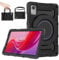 ROISKIN Lenovo Tab M11 2024 Hülle: Robuste, stoßfeste Hülle mit Displayschutzfolie & 360° Drehbare Ständer & Stifthalter & Schultergurt für Lenovo Tab M11 Tablet, Schwarz