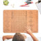 HOLZDING® Kork Schreibtischunterlage 58 x 38 cm, mit Lineal, Geschenkidee für Kinder (GROSSES 1x1)