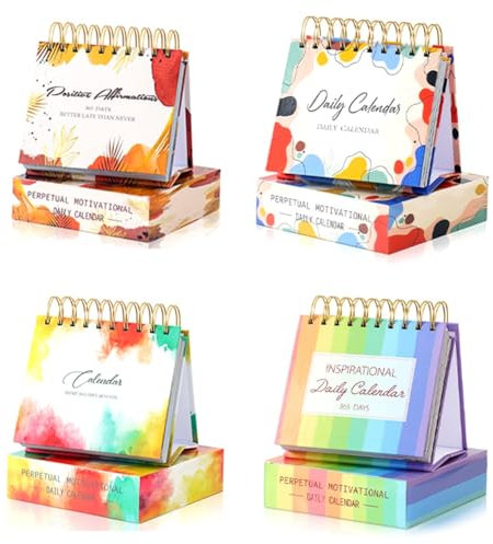 Minghunian 4-Teiliger Motivationskalender - TäGlicher 365-Kalender mit Inspirierenden Zitaten - Inspirierende Geschenke für Frauen B