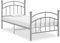 THOYTOUI Bettgestell, Betten Metallbett Bett Bettsystem Geeignet für Gästezimmer Hotel Mehrbettzimmer Schlafzimmer Grau Metall 100x200 cm