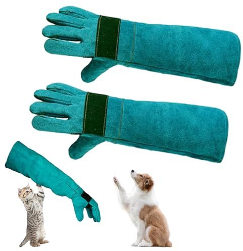 Ksvaye Gant Anti Morsure 45cm Gants de Protection, Gants de Manipulation d'animaux pour Animal, Le Bain, Le Toilettage, la Manipulation Chien, Chat, Oiseau, Serpent, Lézard, Reptile