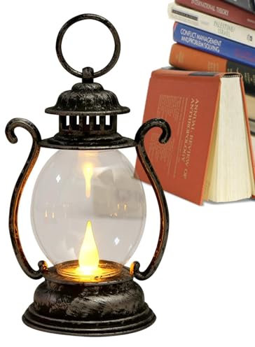 Genérico Lámpara de mesa - Luz LED portátil para tienda de campaña con pilas | Luz de noche decorativa para dormitorio, sala de estar, exterior, jardín, patio, camping.