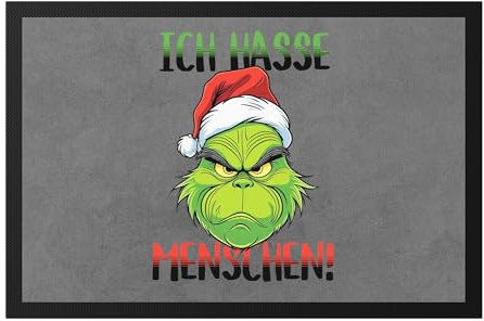 Hey!Print Ich Hasse Menschen Fußmatte Anti Weihnachten Ich Hasse Weihnachten Mi Mi Mi Halts Maul