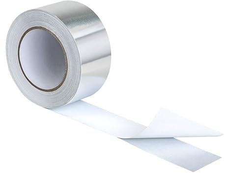 ISOLATECH Aluminium Klebeband 50mm x 45m Rolle hitzebeständiges Alu Dichtband - Abdichten, Dämmen und Isolieren von Leitungen, Schläuchen und Rohren