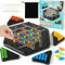 AYESY Geometric Chess Game, Chain Triangle Chess Game, Triggle Rubber Elastic Band Board Game, Kids Strategy Game Educational Brain Teaser & Puzzle, Educational Brain Desktop for 2 to 4 Players-Large