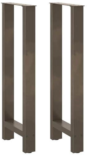 vidaXL Couchtischbeine Naturstahl 2 STK. 50x(100-101) cm Stahl, Tischbein, Tischbein Metall, Esstischbein, Möbelbein, Schreibtischbein