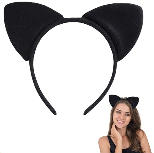 Cfcyhla 1 Pcs Katzenohren Stirnband,Katzenohren Haarreif,Cat Ears Katze Katzen für Mädchen Damen Kostüm Parteien Deko