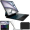 Nuflaz Tastiera per iPad Air 13 Pollici (M2 2024 / M3 2025) e iPad Pro 12,9 Pollici (3ª–6ª gen) – QWERTY IT con Trackpad, Retroilluminazione a 7 Colori, USB-C, Custodia Magnetica – Nero, X9
