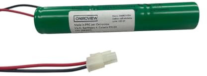 Batteria per Lampade di Emergenza, 3,6 V 2200 mA NIMH, Compatibile con Beghelli, OVA, Relco, Schneider-Electric, Connettore Molex