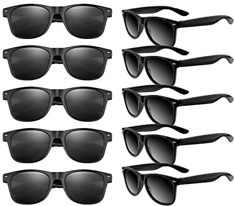 Bacxzomx 10 Pezzi Retro Occhiali da Festa Uomo Donna, Set di Occhiali da Sole del Partito per Spiaggia Carnevale Feste Hawaii Viaggi Compleanno Matrimonio