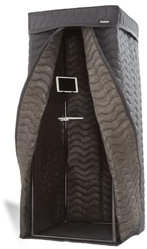 TH000 Portable Vocal Booth, Sound Booth for Recording & Voiceover | Sound dampening blankets, polyester & non-woven layer, dense fibre fill; echo & reverb control for podcast & singing