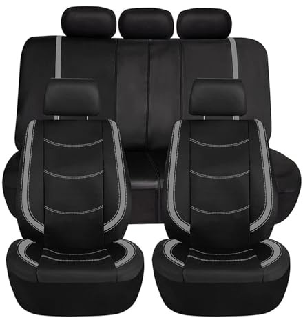 WACDXST Auto Sitzbezüge, für VW T-ROC SUV/R-Line (A11) 2017 2018 2019 2020-2025 Allwetter Atmungsaktiv Verschleißfest Vordersitze und Rückbank Sitzbezügesets Auto Zubehör,A