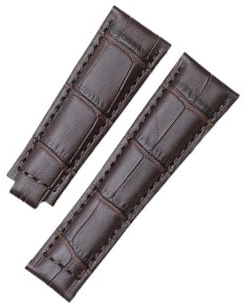 BWBVHRHZY Uhr Armband Fit for Rolex Fit for DAYTONA Haut Leder Armband Zubehör Uhrenarmband 20mm Schwarz Braun(Dark brown)