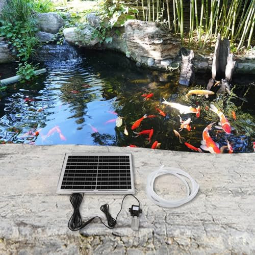 Pompa dell'acqua ad energia solare da 10 W, pompa sommergibile con filtro 5 V di circolazione, tubo dell'acqua da 2 m, per laghetti, piscine, acquari da giardino