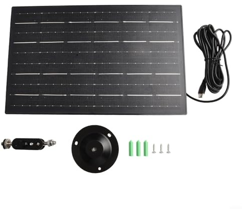 Chargeur solaire pour caméra de vidéosurveillance, panneau de charge solaire USB C, 10 W 5 V, panneau solaire d'extérieur de type C