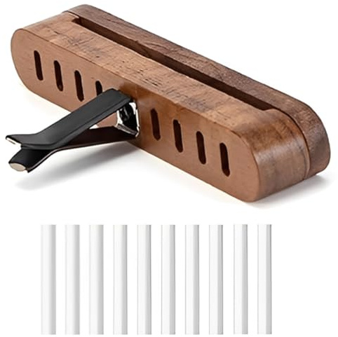 Quesuc 1 Pièce Diffuseur D'Huiles Essentielles Pour Voiture Auto Duft Diffuseur En Bois Pour Parfumer L'Habitacle Et Améliorer Le Plaisir De Conduite (9X2X1.5 Cm)