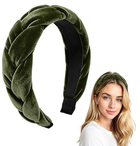 Trachten Haarreif Geflochten,Haarreif Oktoberfest Damen,Dirndl Samt Flechtoptik Damen,Haarschmuck Oktoberfest