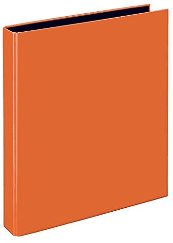 VELOFLEX 1143330 - Ringbuch VELOCOLOR, Ringordner, Ordner, DIN A4, 255 x 318 x 45 mm, 4-Ring-Mechanik, Karton, orange, 1 Stück