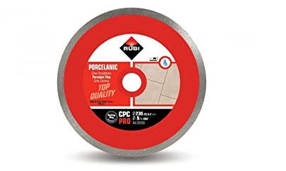 RUBI | Disque Diamant Jante Continue CPC PRO | Coupe Fine de Grès Porcelaine <20 mm | Spécial pour Coupes en Biseaux | Alésage 22,2-25,4 mm | Diámetre Extérieur 230 mm | CPC-230 PRO