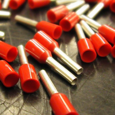 Weidmuller 9019080000 H 1/14 Insulated Ferrules, Red