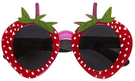 W WIDMANN MILANO Party Fashion 01393 - Brille Erdbeere, Partybrille, Spaßbrille, Kostümzubehör, Accessoire, Karneval