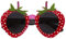 W WIDMANN MILANO Party Fashion 01393 - Brille Erdbeere, Partybrille, Spaßbrille, Kostümzubehör, Accessoire, Karneval
