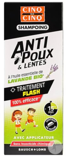 CINQ SUR CINQ - Shampooing anti poux & lentes LAVANDE Bio - 100 ml
