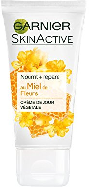 GARNIER - Crème de jour végétale - SKIN ACTIVE - Nourrit et répare au miel de fleurs - 50ml