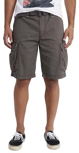 Unionbay Men's Cordova Belted Messenger Cargo Short, Saddle, 42