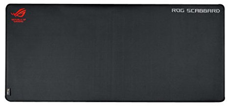 ASUS ROG Scabbard Extended Gaming Mouse Pad - Splash-Proof, Stain-Resistant Surface | Responsive Mouse Tracking | Durable Anti-Fray Stitching | Non-Slip Rubber Base