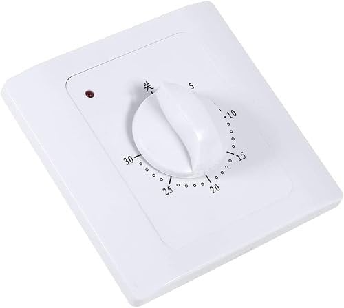 Jadeshay Interruttore Temporizzato,AC220V 10A 30 minuti Interruttore di Temporizzazione Intelligente Interruttore Temporizzatore Meccanico Digitale Interruttore Orario Casa Timer Conto alla Rovescia