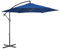 CHRISTOW Large Banana Parasol 3m Over Hanging Cantilever Umbrella UV Protective With Crank Handle (Navy Blue Polyester Canopy)