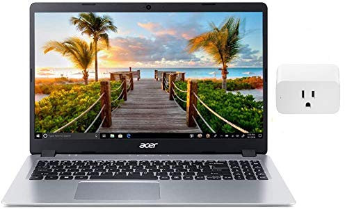 2021 Acer Aspire 5 Slim 15.6 FHD Laptop Computer, AMD Ryzen 3-3200U CPU, 16GB RAM, 512GB PCIe SSD, Backlit Keyboard, AMD Radeon Vega 3 Graphics, HD Webcam, Win 10S, Silver, 32GB SnowBell USB Card