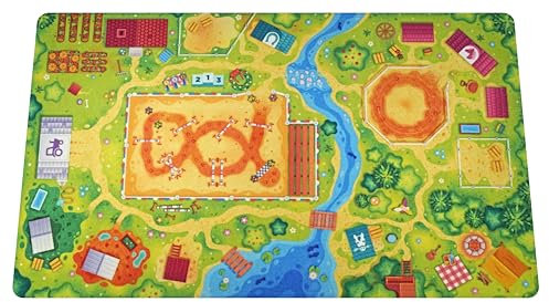 HuggyPlay Spielteppich Ponyhof Kinderteppich 90 x 150 cm