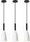 Lámparas Colgantes De Techo Modernas LED Lluminación Colgante Metal Lampara Cocina Salon Colgante E27 220v Gris Negro Blanco (Blanco 3pcs)