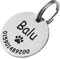 TMT Hundemarke mit Gravur Edelstahl Hunde Anhänger, wetterfest, Hundehalsband mit Namen und Telefonnummer, Hundemarke personalisiert mit Symbolen