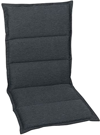 OUTLIV. Stapelsesselauflage, 108x50x3 cm, Polyester, Anthrazit | Polyester, gepolstert für Komfort, 108x50x3 cm, Anthrazit, für Garten und Terrasse