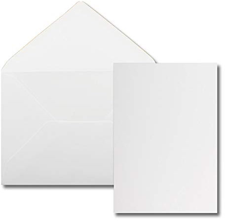 FarbenFroh by GUSTAV NEUSER 25x Einzelkarten Set mit Briefumschlägen DIN A6 / C6 in Kristallweiß (Weiß) - 14,8 x 10,5 cm - ohne Falz