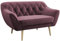 MKS MEBLE Sofa - Moderne Sofa - Skandinavische Deko Polstersofa - Pirs Loungesofa - Zwei Personen Rosa